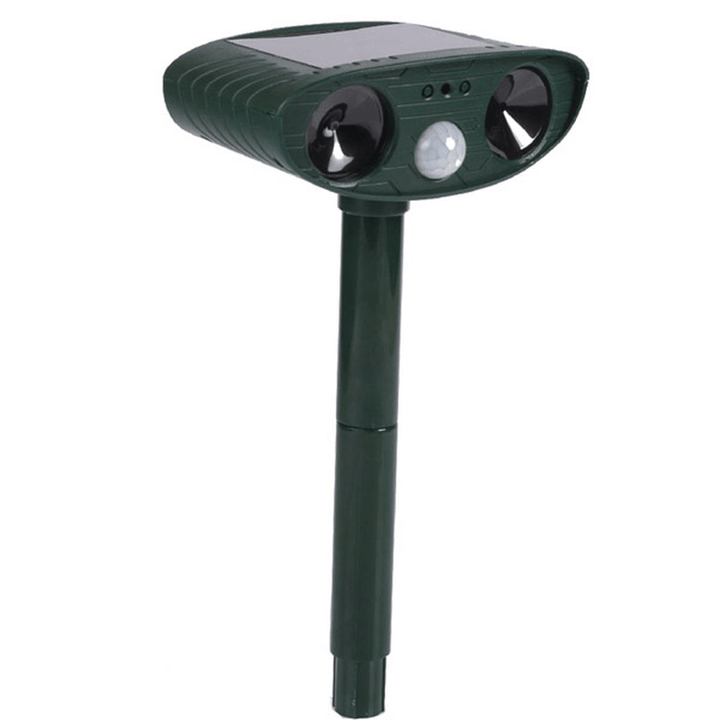 Greathouse Ultrasonic Solar Power Animal Dispeller Outdoor Garden Animal Scarer Cat Dog Repeller - MRSLM