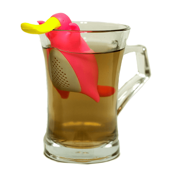 Silicone Platypus Tea Strainer Infuser Reusable Cute Loose Leaf Tea Strainer Filter Diffuser for Brewing Device Herbal Spice Filter - MRSLM