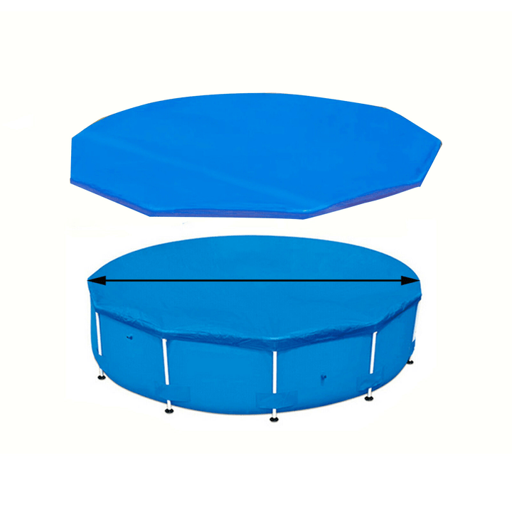 15Ft Inflatable Swimming Pool Protective Cover Dustproof Protection Mat for Outdoor Backyard Garden - MRSLM