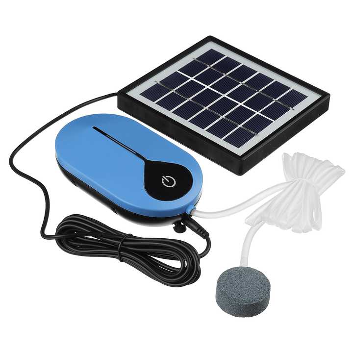 Solar Powered Oxygenator Water Oxygen Pump Pond Aerator Aquarium Air Pump - MRSLM