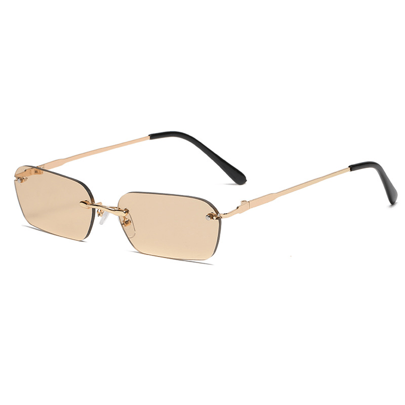 Personality Square Rimless Sunglasses Men'S and Women'S Tide Ocean Lens Glasses - MRSLM