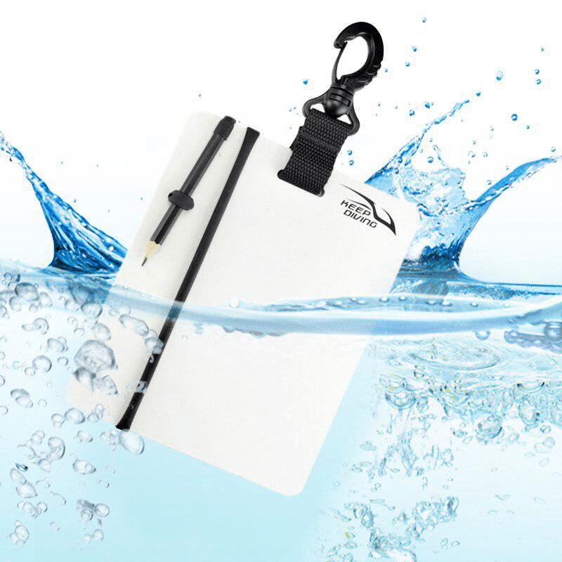 KEEP DIVING Writ-Board Scuba Diving Swimming Writing Whiteboard Message Board with Snap Clip Buckle Pencil - MRSLM