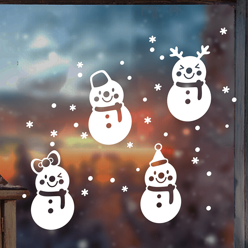 Miico DLX9206 Christmas Sticker Window Snowman Pattern Wall Stickers for Room Decoration - MRSLM