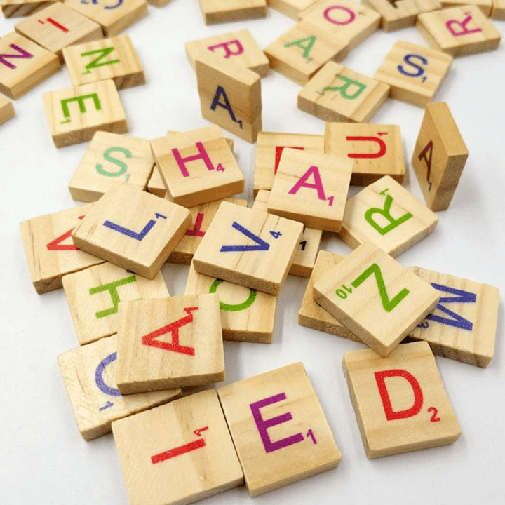 Log Color Early Education Puzzle Alphabet Wood Chips - MRSLM