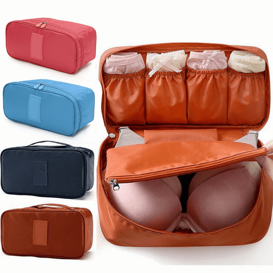 Portable Protect Bra Underwear Socks Cosmetic Packing Cube Storage Bag Travel Luggage Organizer - MRSLM