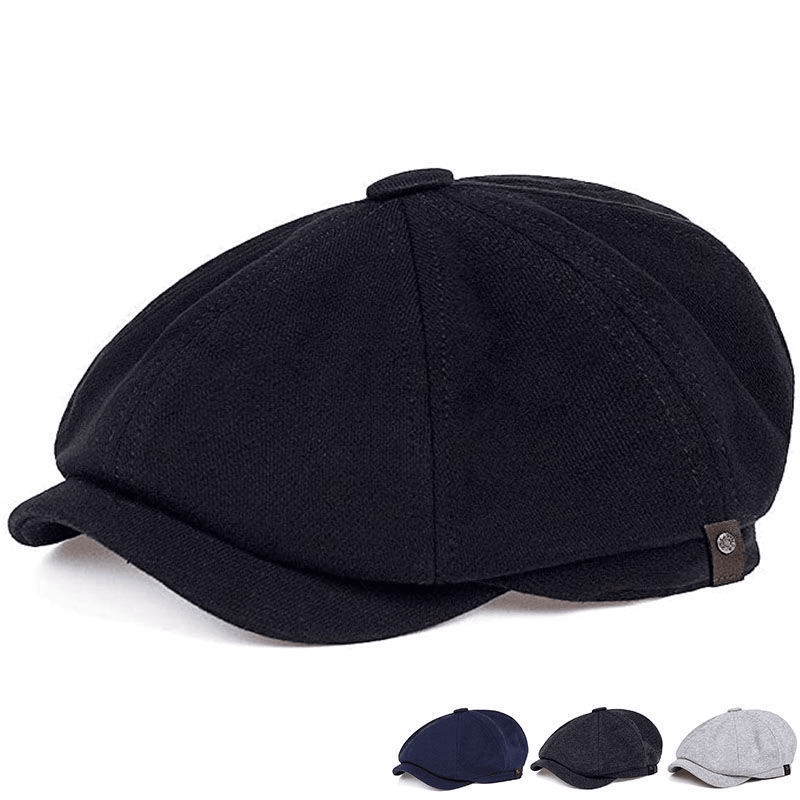 Retro Fashion Male British Wild Beret Octagonal Hat - MRSLM