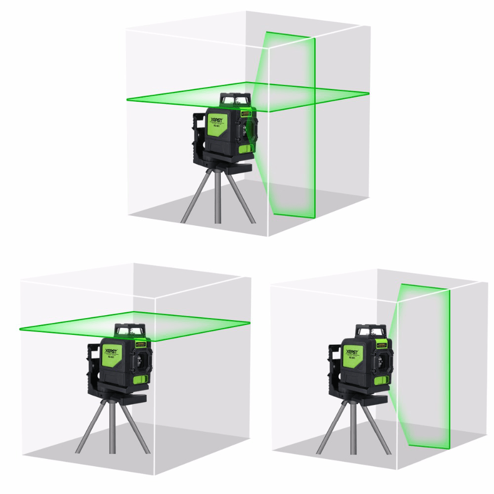 XEAST XE-901 Laser Level 5 Lines 3D Green Laser Levels Self Leveling 360 Horizontal an Vertical Cross Super Powerful Green Laser Beam Line - MRSLM