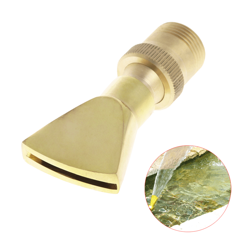 1/2" DN15 3/4" DN20 Garden Brass Fountain Pond Water Nozzle Fan Shape Sprinkler Spray Head - MRSLM