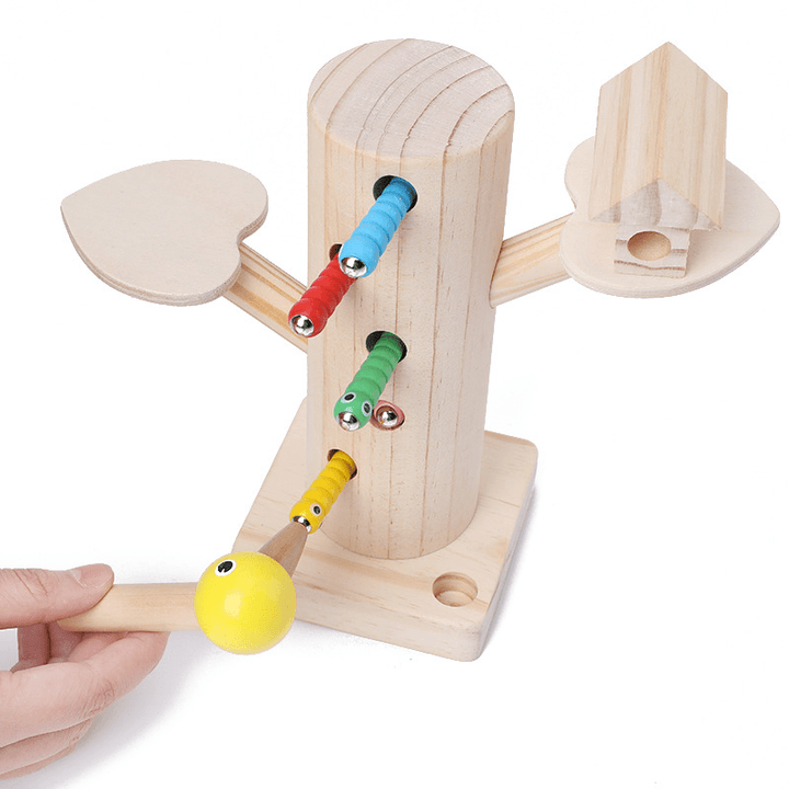 Wooden Magnetic Bird Catching Insect Game Early Childhood Education Toy - MRSLM