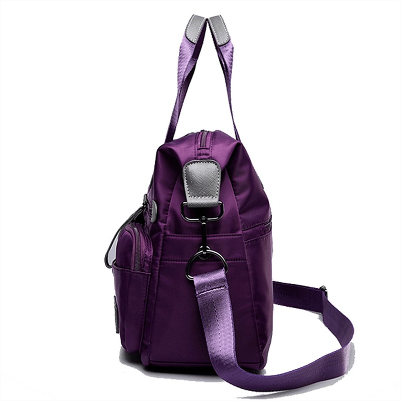Women Nylon Waterproof Large Capacity Multi Pocket Multifunction Handbag - MRSLM