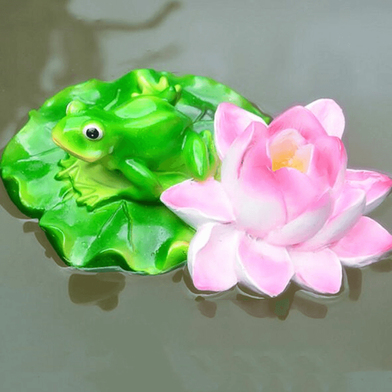 Floating Pond Decor Outdoor Simulation Resin Cute Swimming Pool Lawn Frog Decorations Ornament Garden Art in Water - MRSLM