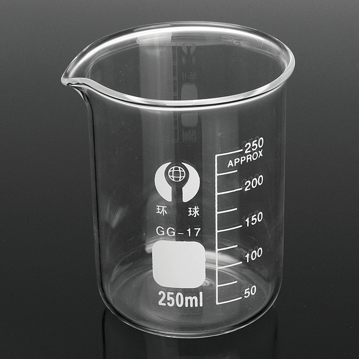 3Pcs 100Ml 150Ml 250Ml Beaker Set Graduated Borosilicate Glass Beaker Volumetric Measuring Lab Glassware - MRSLM