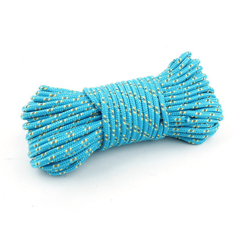 Dacron 20M Camping Tent Rope Light-Reflective High-Strength Outdoor 16 Strands Paracord - MRSLM