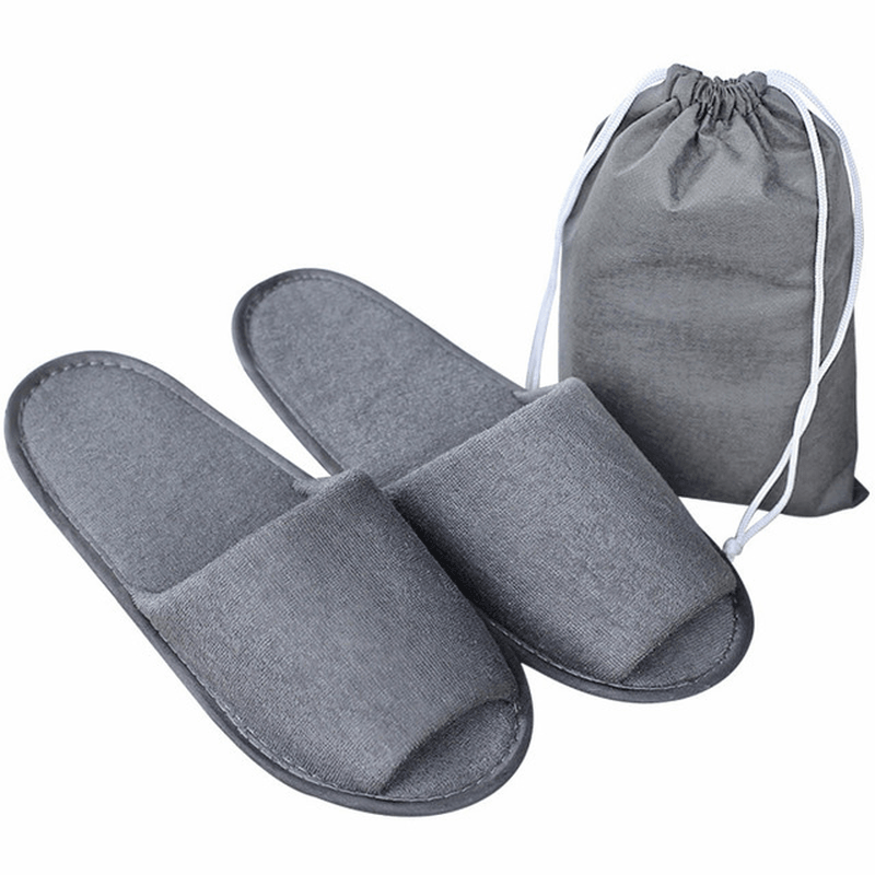 Ipree® Folding Slippers Men Women One Size Travel Portable Shoes Non-Slip Slippers with Storage Bag - MRSLM