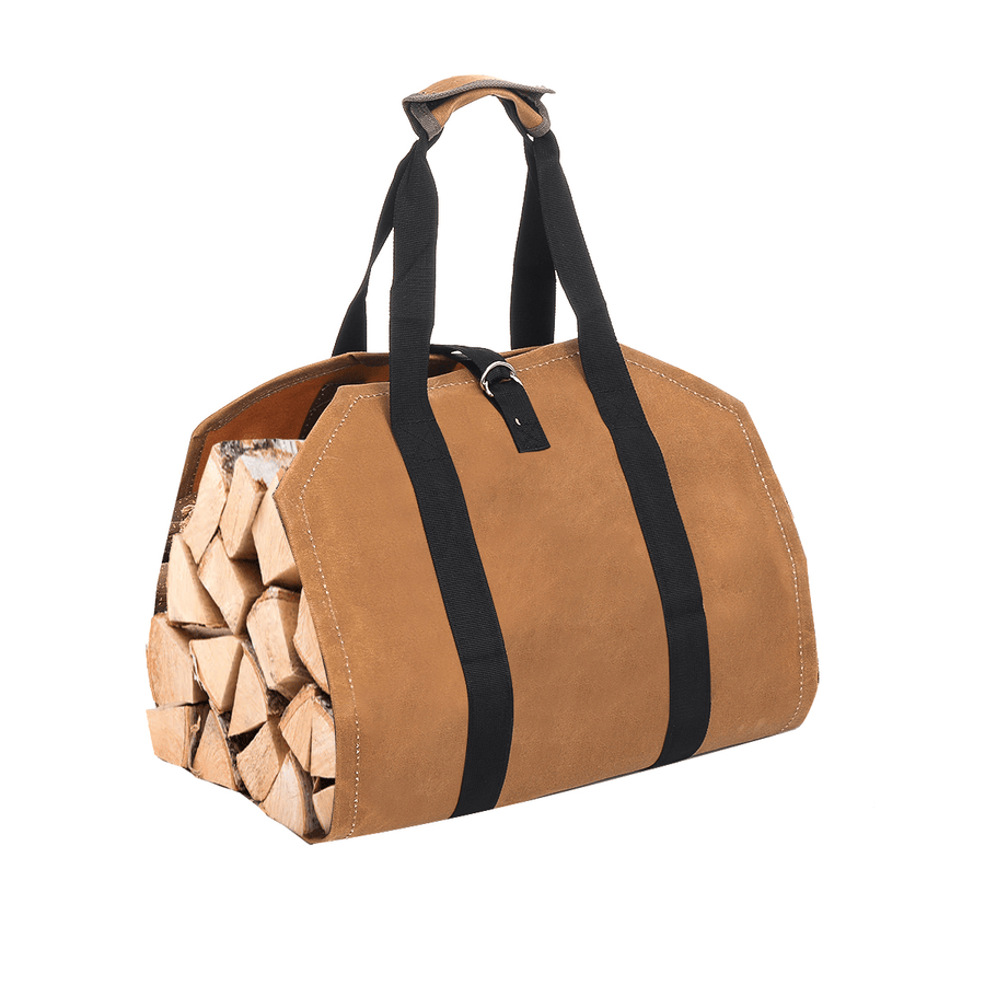 Firewood Carrier Holder Canvas Tote Bag Wood Bag Wood Storage Organizer Waterproof Portable Outdoor Camping - MRSLM