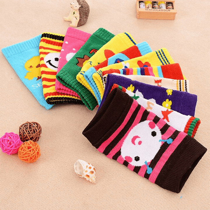 Baby Infant Safety Crawling Short Knee Socks Cartoon Pads Leg Protector Kneepad - MRSLM