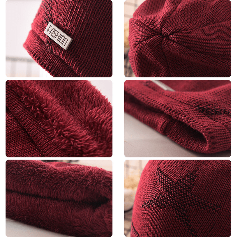 Men'S Fashion Knitted Outdoor Warm Woolen Cap - MRSLM