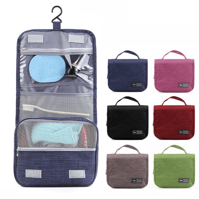 Honana HN-TB056 Portable Cosmetic Storage Bag Travel Toilet Hanging Bag Makeup Organizer Case Pouch - MRSLM