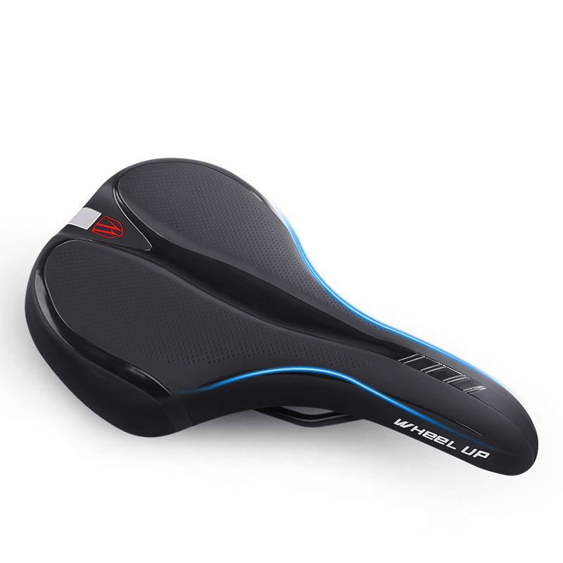 WHEEL up P005 Reflective Bike Saddle Cycling Hollow Breathable Shock Absorption Seat Cushion MTB Comfort Seat Pad - MRSLM