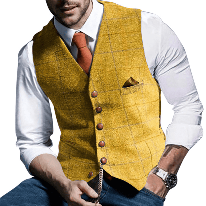 Vest European and American Temperament Fashion Check Vest - MRSLM