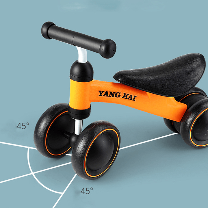 4 Wheels Kids Toddler No Pedal Bike Tricycle Bicycle Beginner Training Balance Bike Outdoor Cycling - MRSLM