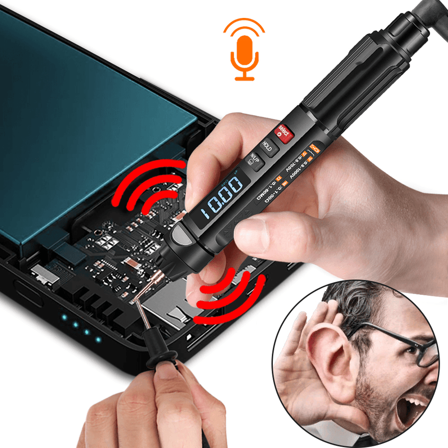 MUSTOOL MT007/MT007 Pro/Mt007 Pro-En True RMS Digital Multimeter + Voltage Test Pen +Phase Sequences Meter 3 in 1 Color Screen Voice Broadcast - MRSLM