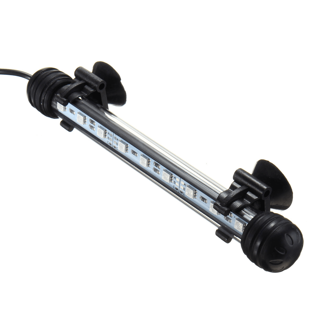 AC110-240V 18CM 5050 2.9W RGB LED Aquarium Fish Tank Light Color Changing Bar Submersible Lamp + 44Keys Remote Control - MRSLM