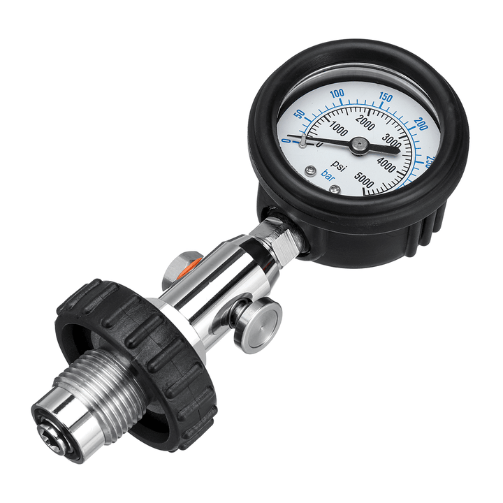 350 BAR Axial Hydraulic Pressure Gauge Test 40Mpa 6000PSI Stainless Steel Indicator - MRSLM