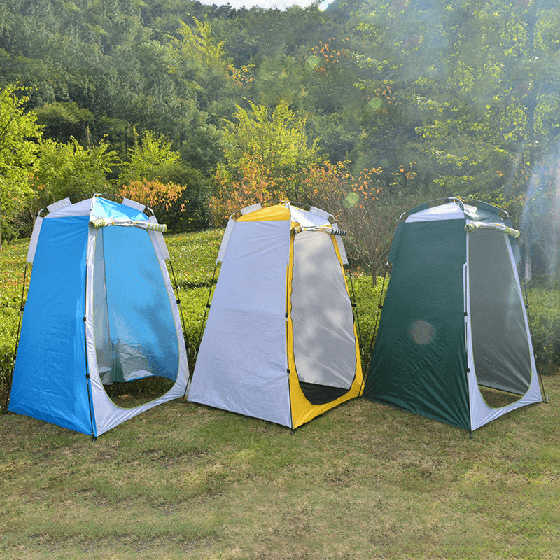 Portable Instant Tent Camping Shower Toilet Outdoor Waterproof Beach Dress Changing Room with Rear Window & inside Pocket - MRSLM