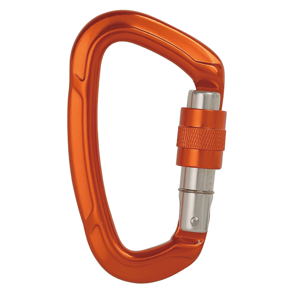 XINDA 25KN Climbing Carabiner Safety Master Screw Lock D Shaped Buckle for Outdoor Hiking Adult/Teenager - MRSLM