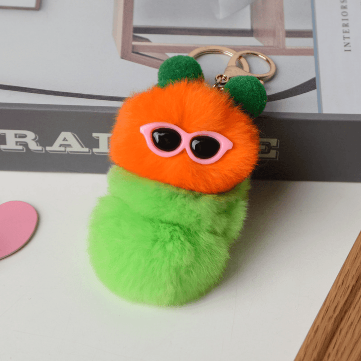 Rex Rabbit Caterpillar Fur Pendant Creative Gift - MRSLM