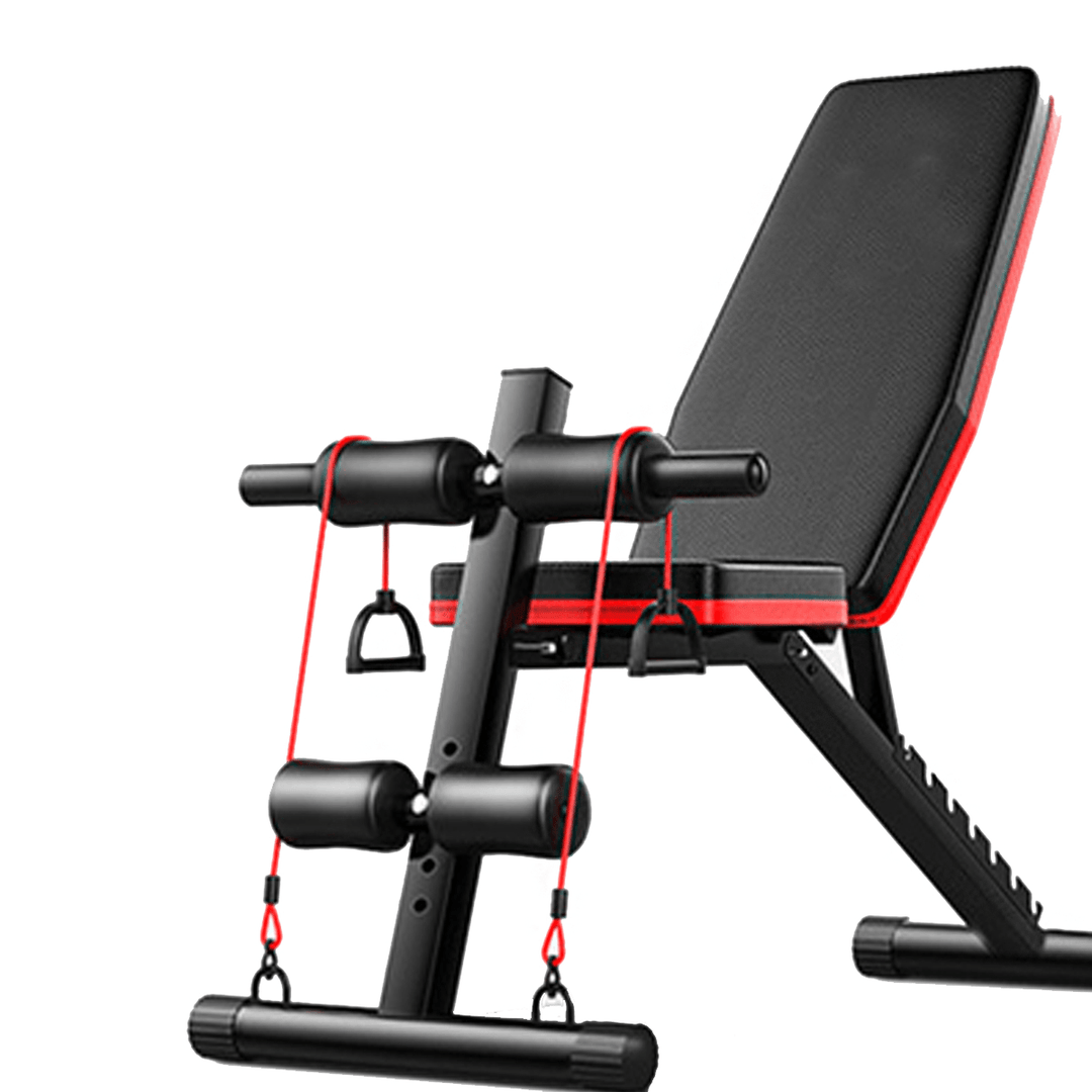 5 in 1 Folding Home Dumbbell Sit up Stool Weight Bench Adjustable Ab Muscle Training Board Sport Fitness Exercise Tools Equipment - MRSLM