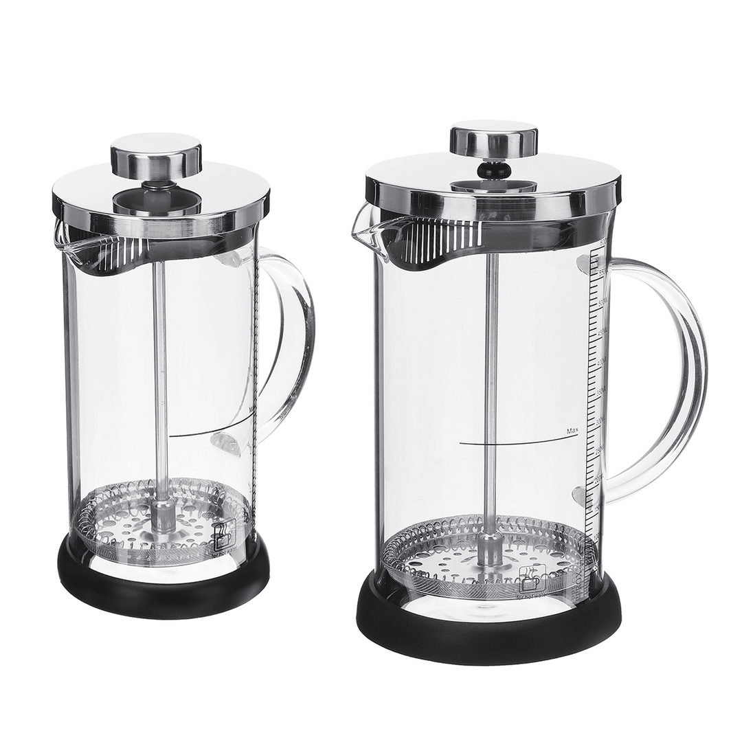 350Ml Double Wall French Coffee Plunger Tea Maker Percolator Filter Press Coffee Kettle Pot Glass Teapot - MRSLM