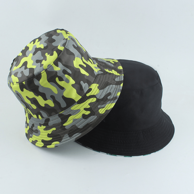 Camouflage Print Double-Sided Fisherman Hat - MRSLM