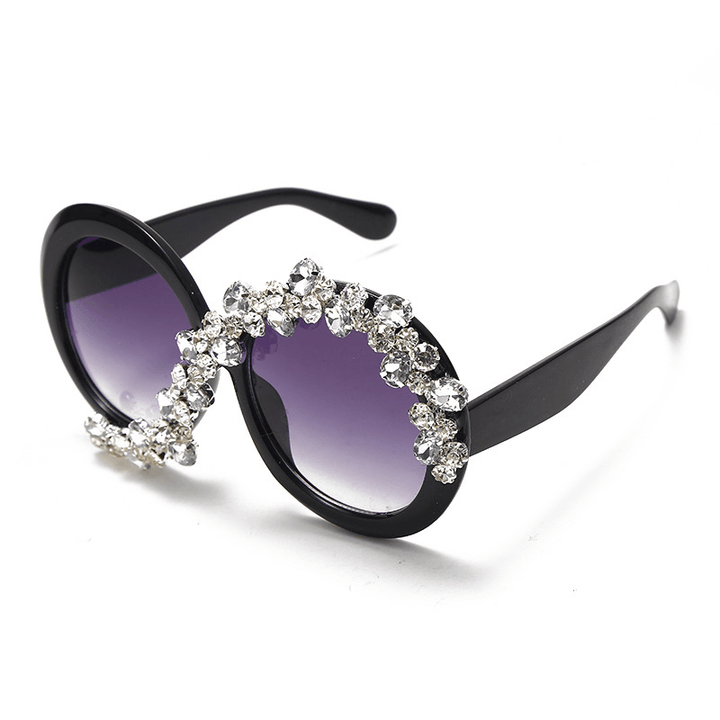 Exaggerated round Sunglasses with Diamonds - MRSLM