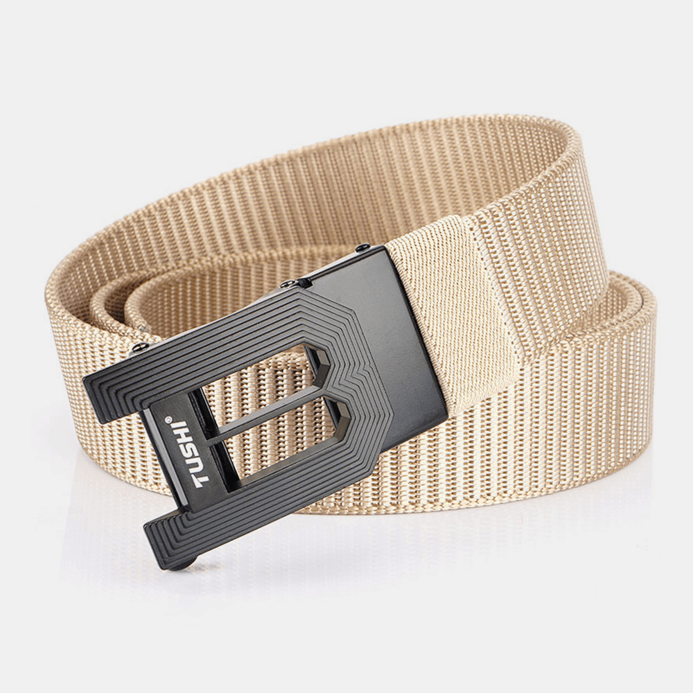 Men Nylon 120Cm Automatic Buckle Casual Young All-Match Jeans Belt - MRSLM