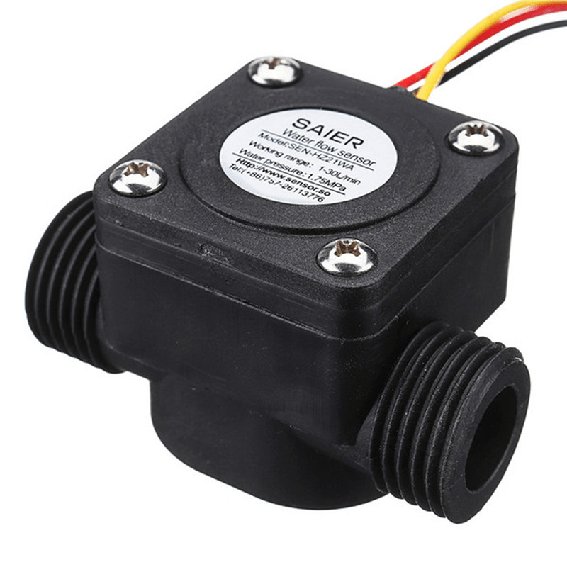 SEN-HZ21WA DN15 G1/2 Inch 1.75Mpa Water Flow Sensor Flow Meter 1-30L/Min 15Ma - MRSLM