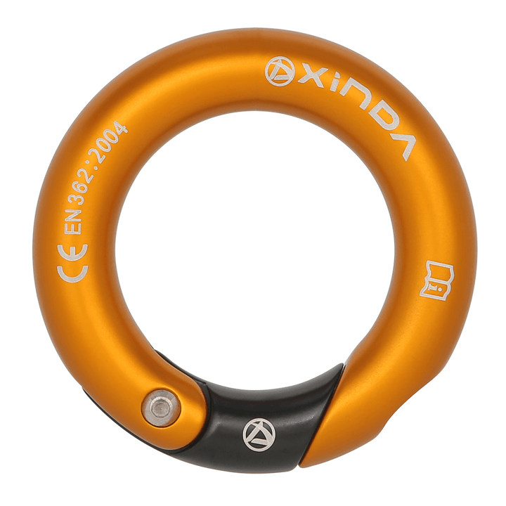 XINDA Outdoor 23KN Openable Connecting Ring 7075 Aluminium Multi Uniform Force Directional Gated Ring for Climbing - MRSLM