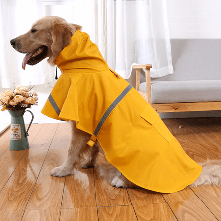 Pet Rain Coat Transparent Raincoat Outdoor Jacket Dog Puppy Clothes Waterproof - MRSLM