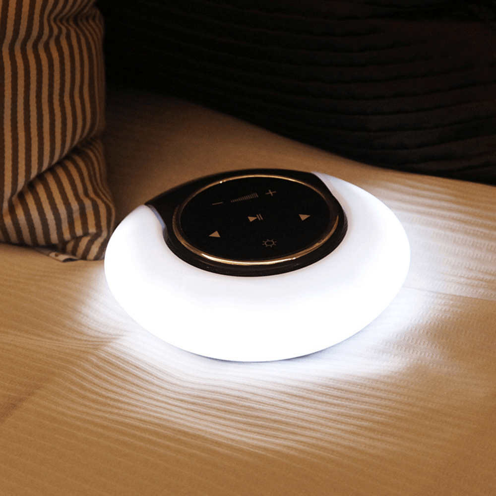 Night Light Wireless Bluetooth Speaker Stereo Sound Fingertip Touch Speaker Lamp Audio Music Player - MRSLM