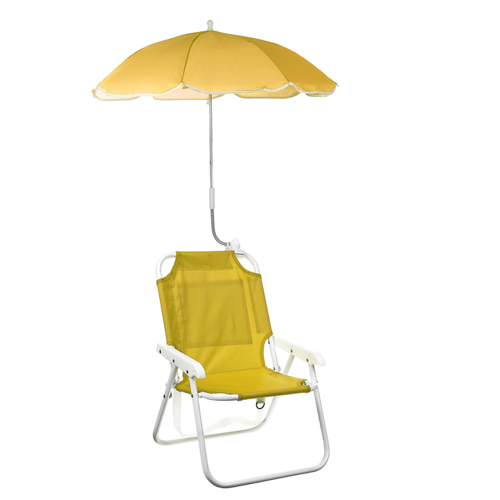 Outdoor Child Beach Chair Folding Chair with Umbrella and behind Pocket - MRSLM