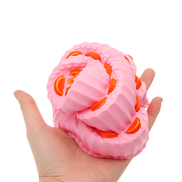 Three Layer Orange Cake Squishy 11Cm Slow Rising anti Stress Collection Gift Soft Toy - MRSLM