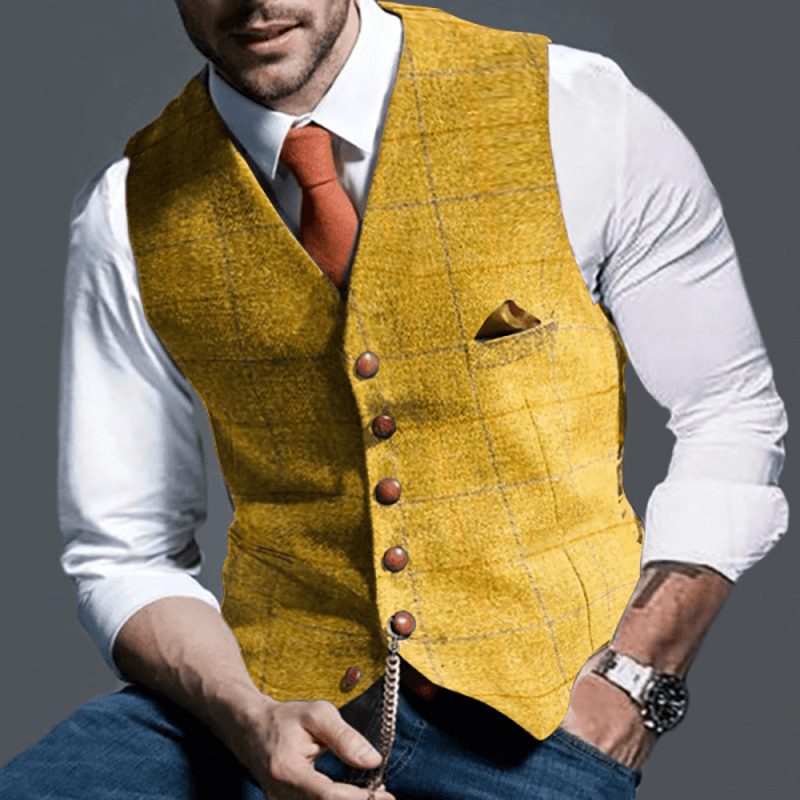 Vest European and American Temperament Fashion Check Vest - MRSLM