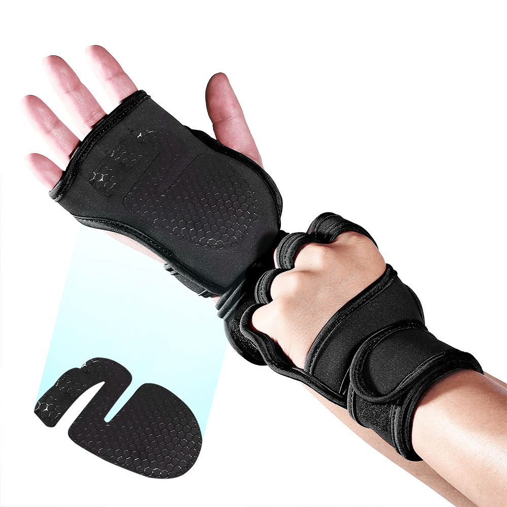 Mumian 1 Pair Sports Palm Half-Finger Gloves Man Woman Wrist Guards Antiskid Fitness Sports Gloves Hand Support - MRSLM