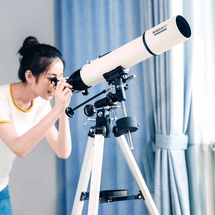 BEEBEST XA90 Professional Refractive Astronomical Telescope 90Mm Aperture Fully-Coated Glass German Equatorial Telescope - MRSLM