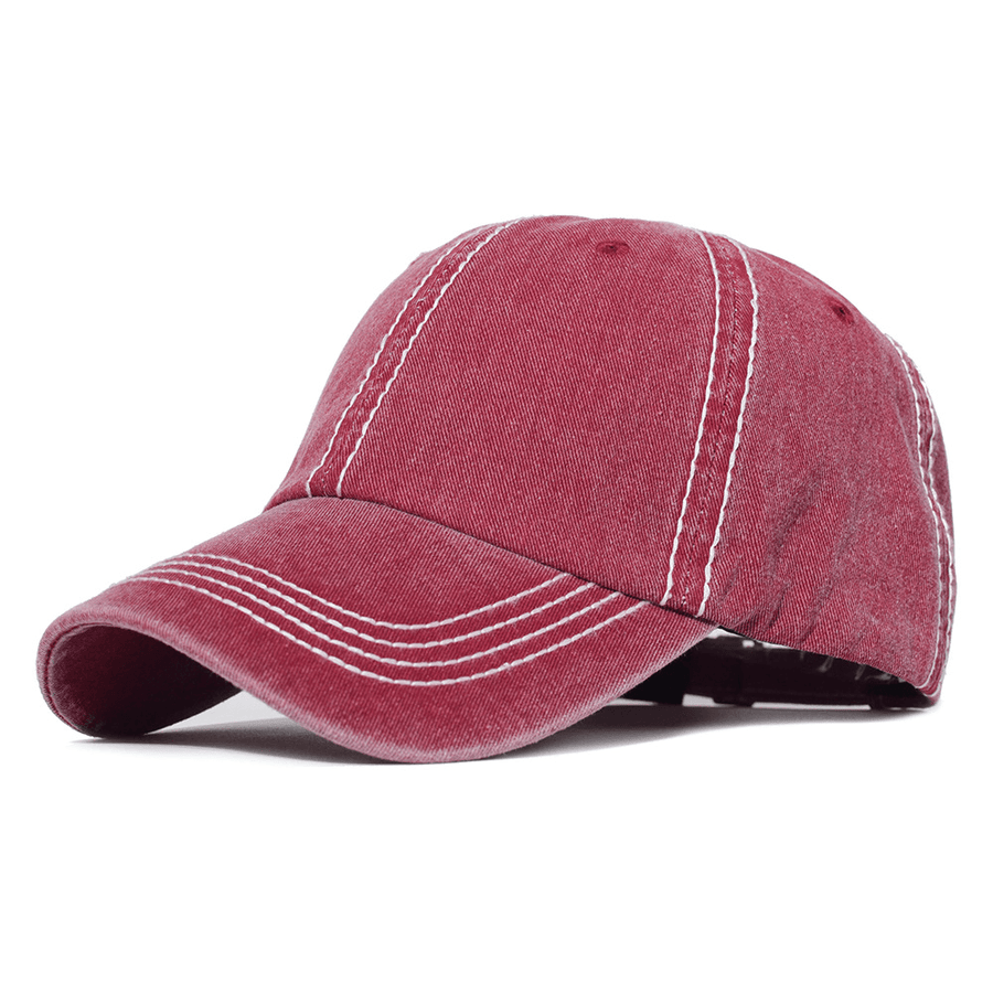 Pure Cotton Solid Color Washed Baseball Hat - MRSLM