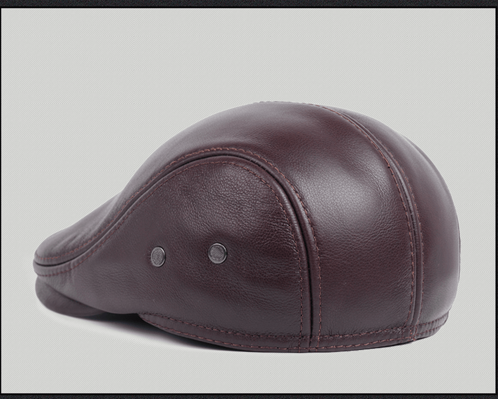 Middle-Aged and Elderly Casual Leather Hats - MRSLM