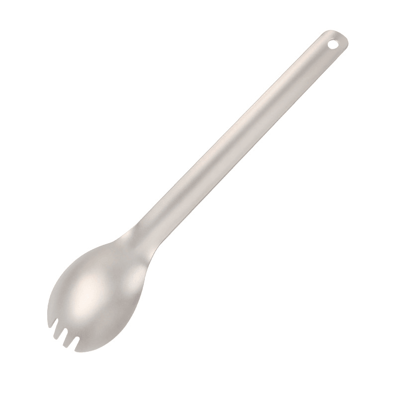 Keith Ti5319 Titanium Long Handle Ultralight Spork Spoon Outdoor Camping Picnic Travelling Tableware - MRSLM