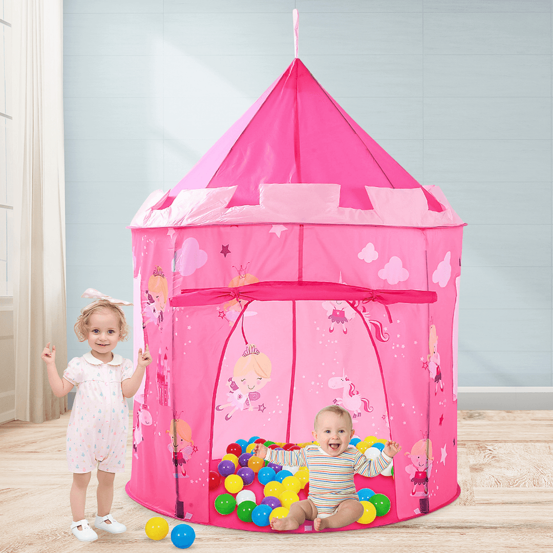 Children'S Tent Kids Play Tent Children Princess Play Tent Castle Foldable Games Playhouse - MRSLM