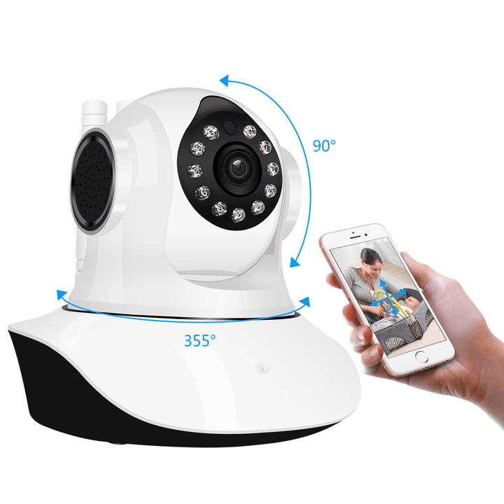 Jooan C6C HD 1080P WIFI IP Camera 11 LED PT 360° Built-In Antenna IP Camera Moving Detection Two-Way Audio Baby Monitors - MRSLM